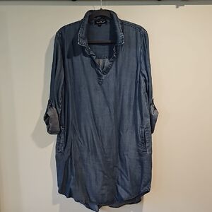 Velvet Heart Indigo Denim Dress With Pockets Size Large